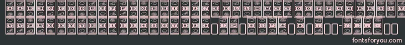 Lucky Font – Pink Fonts on Black Background