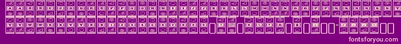 Lucky Font – Pink Fonts on Purple Background