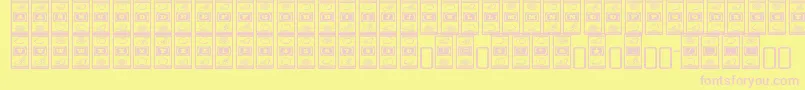 Lucky Font – Pink Fonts on Yellow Background