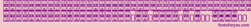 Lucky Font – Purple Fonts on Pink Background