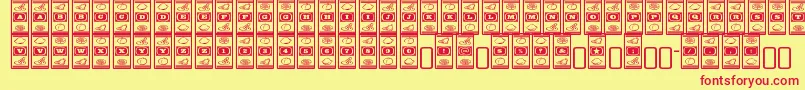 Lucky Font – Red Fonts on Yellow Background
