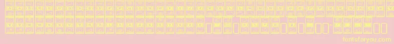 Lucky Font – Yellow Fonts on Pink Background