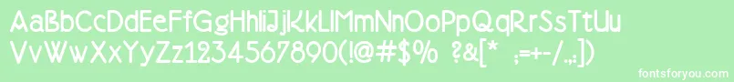 Doctorjekyll Font – White Fonts on Green Background