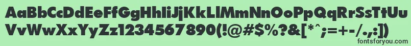 FuturapressPress.Ver.1.15 Font – Black Fonts on Green Background