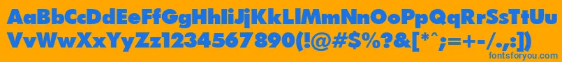 FuturapressPress.Ver.1.15 Font – Blue Fonts on Orange Background