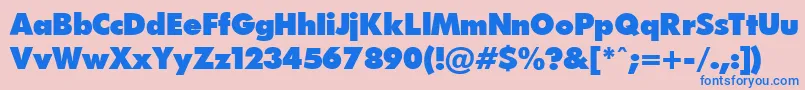 Saiba mais sobre a fonte FuturapressPress.Ver.1.15 Fonte FuturapressPress.Ver.1.15 – fontes azuis em um fundo rosa