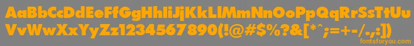 FuturapressPress.Ver.1.15 Font – Orange Fonts on Gray Background
