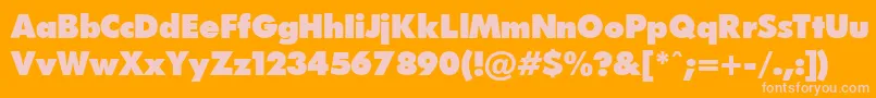 FuturapressPress.Ver.1.15 Font – Pink Fonts on Orange Background