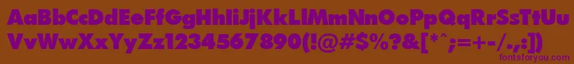 FuturapressPress.Ver.1.15 Font – Purple Fonts on Brown Background