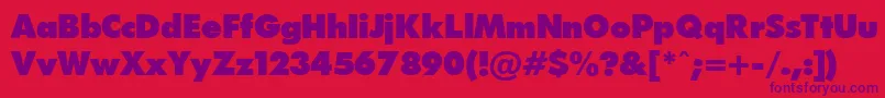 FuturapressPress.Ver.1.15 Font – Purple Fonts on Red Background