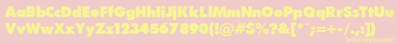 FuturapressPress.Ver.1.15 Font – Yellow Fonts on Pink Background