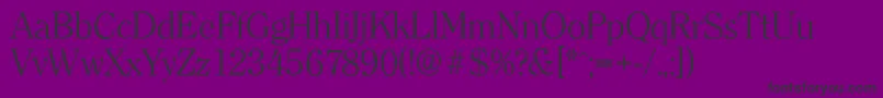 フォントClearfaceserialLightRegular – 紫の背景に黒い文字