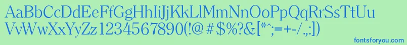 fuente ClearfaceserialLightRegular – Fuentes Azules Sobre Fondo Verde