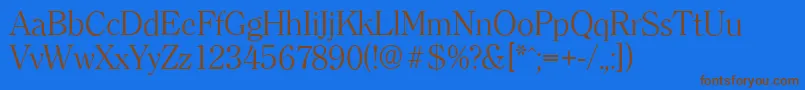 ClearfaceserialLightRegular Font – Brown Fonts on Blue Background