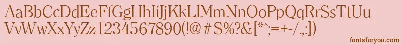 Police ClearfaceserialLightRegular – polices brunes sur fond rose