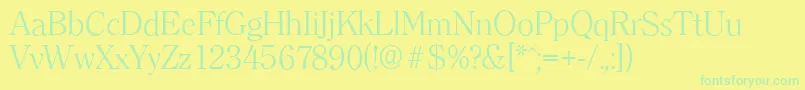 ClearfaceserialLightRegular Font – Green Fonts on Yellow Background