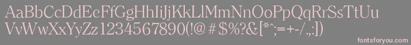 ClearfaceserialLightRegular Font – Pink Fonts on Gray Background