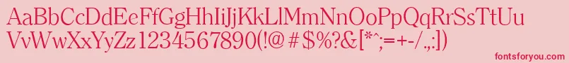 ClearfaceserialLightRegular Font – Red Fonts on Pink Background