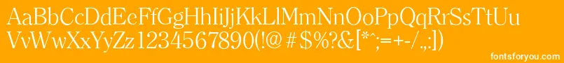 ClearfaceserialLightRegular Font – White Fonts on Orange Background