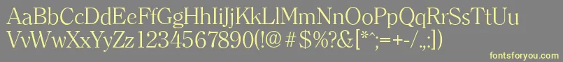 ClearfaceserialLightRegular Font – Yellow Fonts on Gray Background