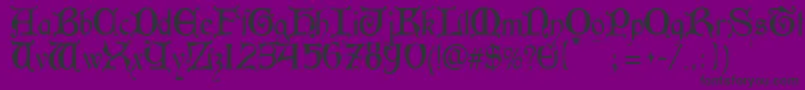 Aneirin Font – Black Fonts on Purple Background