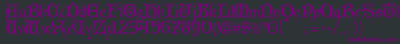 Aneirin Font – Purple Fonts on Black Background