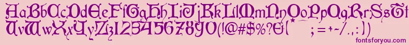 Aneirin Font – Purple Fonts on Pink Background
