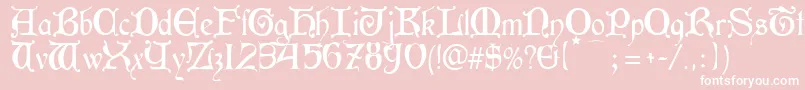 Aneirin-Schriftart – Weiße Schriften auf rosa Hintergrund