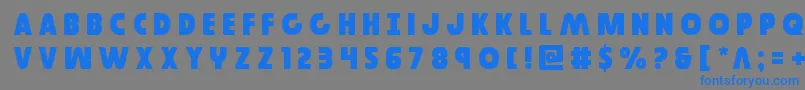 フォントGovernortitle – 灰色の背景に青い文字