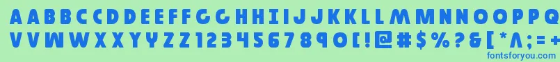 Governortitle Font – Blue Fonts on Green Background