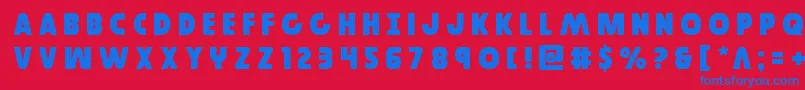 Governortitle Font – Blue Fonts on Red Background