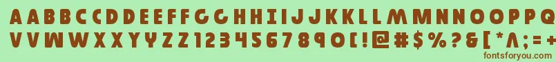 Governortitle Font – Brown Fonts on Green Background