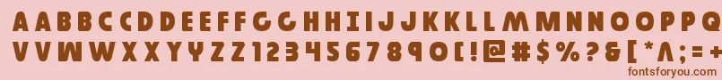 Governortitle Font – Brown Fonts on Pink Background