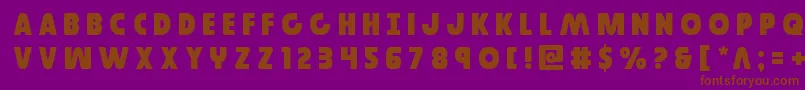 Governortitle Font – Brown Fonts on Purple Background