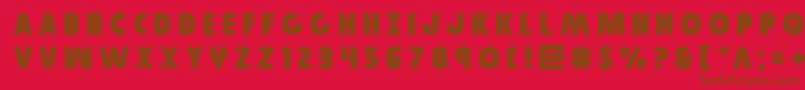 フォントGovernortitle – 赤い背景に茶色の文字