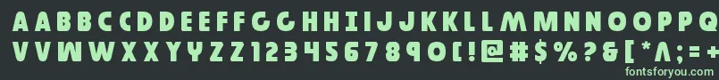 Governortitle Font – Green Fonts on Black Background