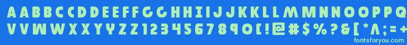 Governortitle Font – Green Fonts on Blue Background
