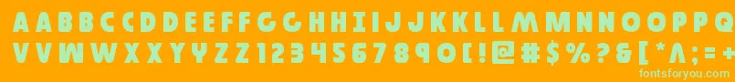 Governortitle Font – Green Fonts on Orange Background
