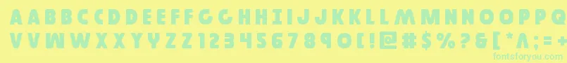 Governortitle Font – Green Fonts on Yellow Background