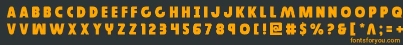 Governortitle Font – Orange Fonts on Black Background