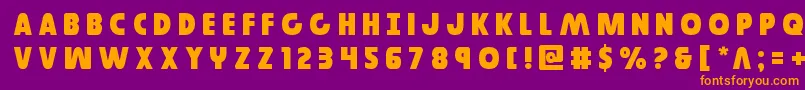 Governortitle Font – Orange Fonts on Purple Background