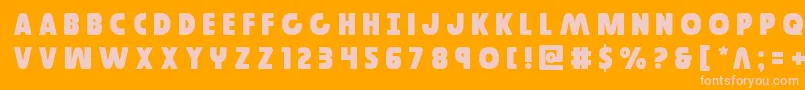 Governortitle Font – Pink Fonts on Orange Background