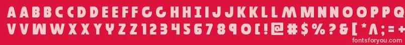 Governortitle Font – Pink Fonts on Red Background