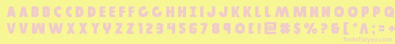 Governortitle Font – Pink Fonts on Yellow Background