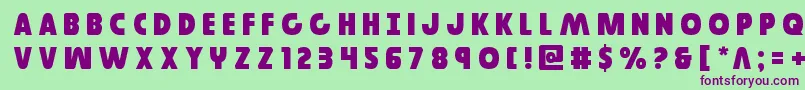 Governortitle Font – Purple Fonts on Green Background