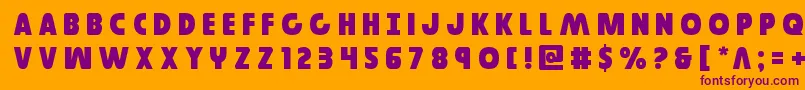 Governortitle Font – Purple Fonts on Orange Background