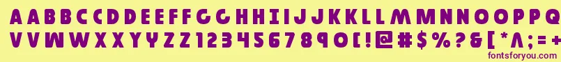 Governortitle Font – Purple Fonts on Yellow Background