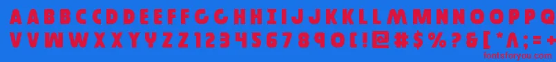 Governortitle Font – Red Fonts on Blue Background