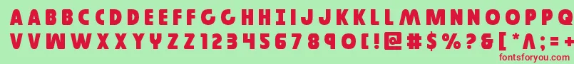 Governortitle Font – Red Fonts on Green Background