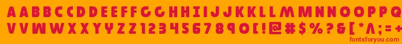 Governortitle Font – Red Fonts on Orange Background